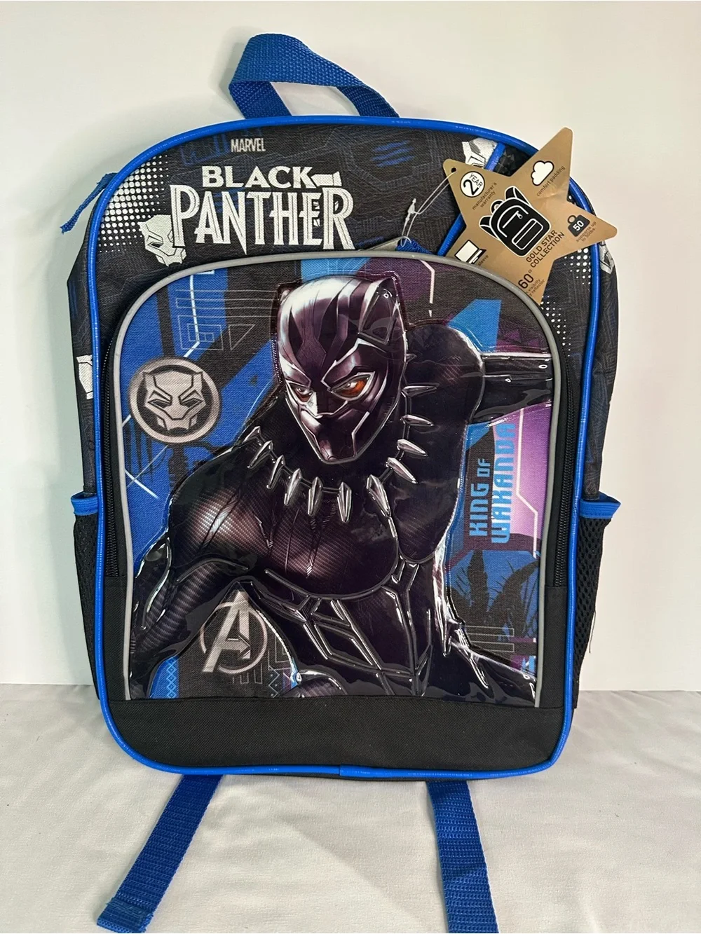 Marvel Black Panther Backpack - Blue & Black with Purple Accents